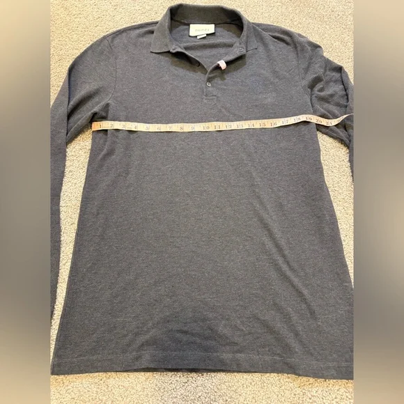 Gucci Mens Grey Long Sleeve Quarter Button Polo XXL - Picture 5 of 9